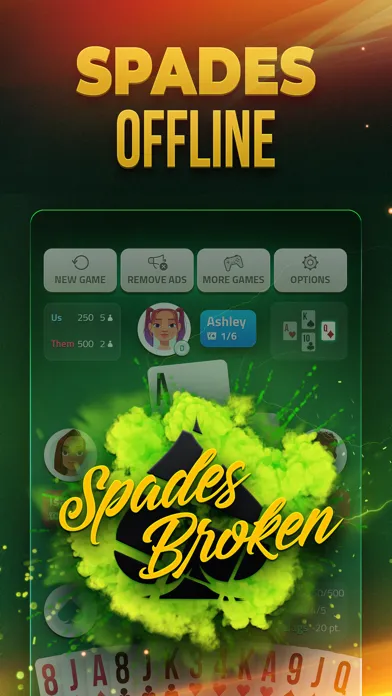 Capturas de tela do Spades Offline - Card Game