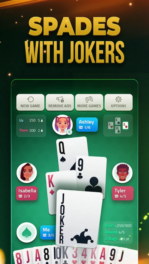 Spades Offline Card Game-screenshot-4