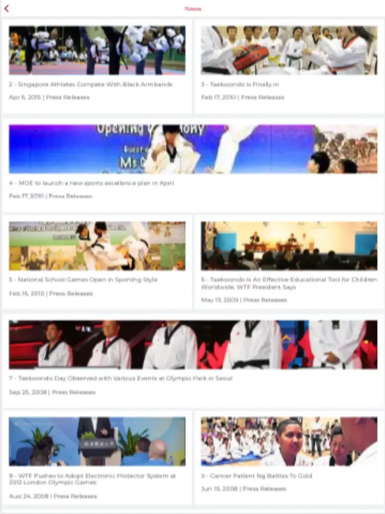 ACME TAEKWONDO iPad 스크린샷