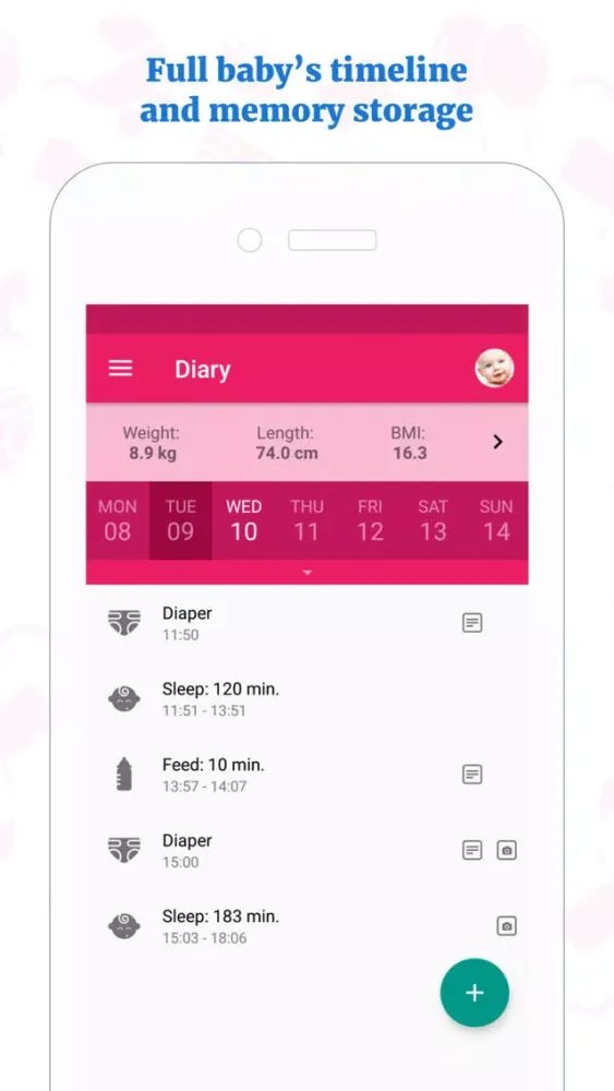 تصاویر Baby Tracker & Diary - MeGrow