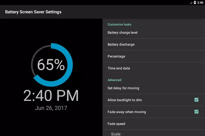 Battery Screen Saver स्क्रीनशॉट