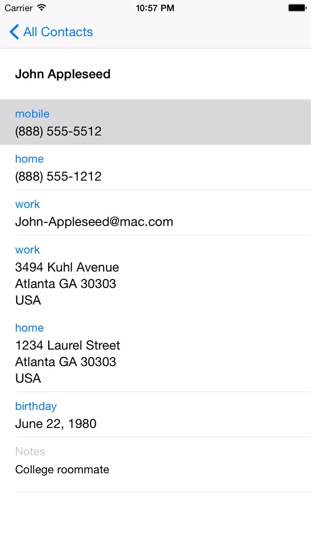 WatchCard - Business Cards for Apple Watch Ekran Görüntüleri