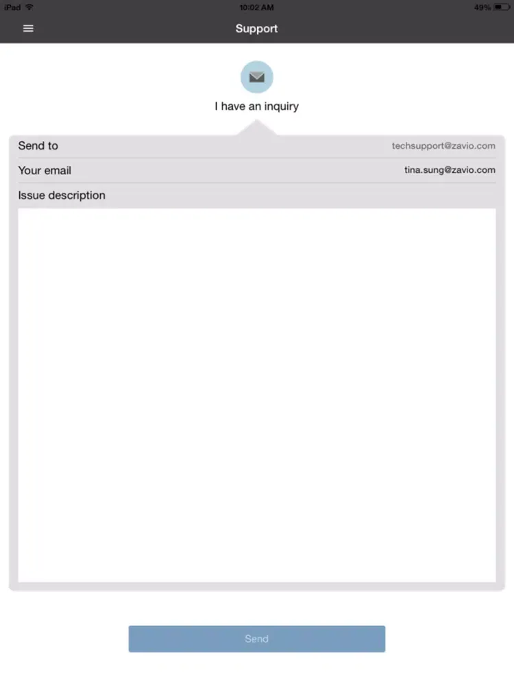ภาพหน้าจอของ Zavior iPad 