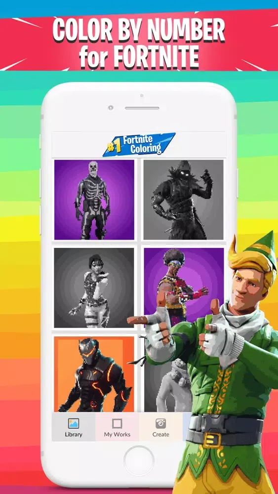Capturas de tela do Color by Number for Fortnite