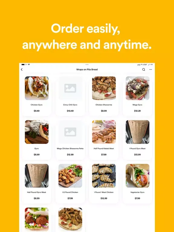 Gyros On Main Restaurant iPad  سکرین شاٹس