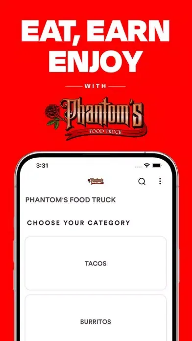 Phantom’s Food Truck Ordering Screenshots