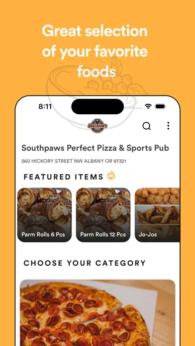 Tangkapan skrin Southpaws Pizza