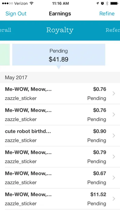 Captures d'écran de Earnings by Zazzle