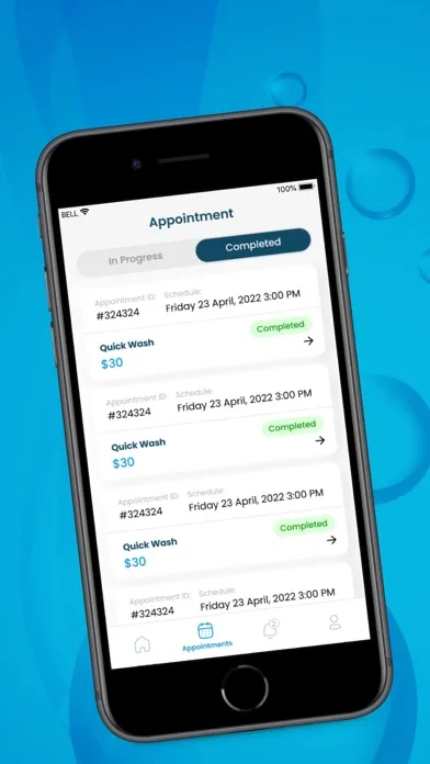 Uber Wash App سکرین شاٹس