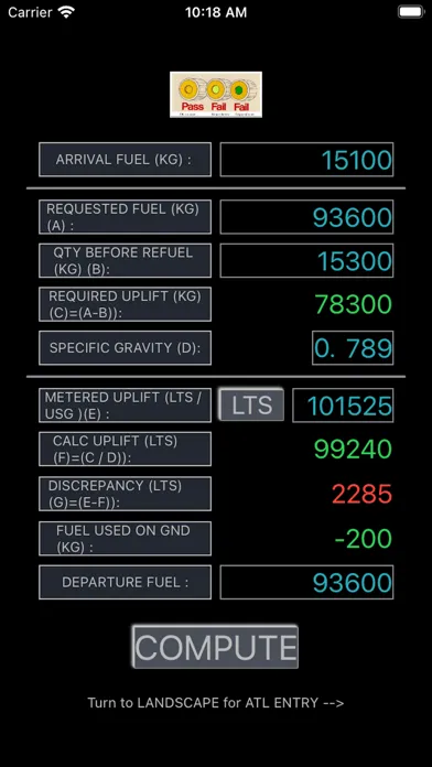 تصاویر ATL Jet Fuel Calculation
