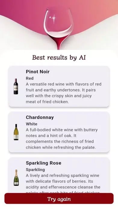 Tangkapan skrin Smart Wine AI