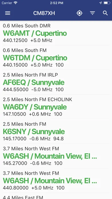 RepeaterBook Screenshots