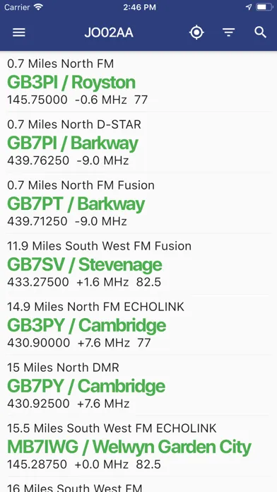 RepeaterBook Screenshots