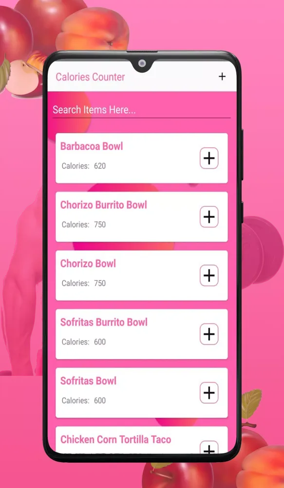 Скриншоты Calorie Counter app