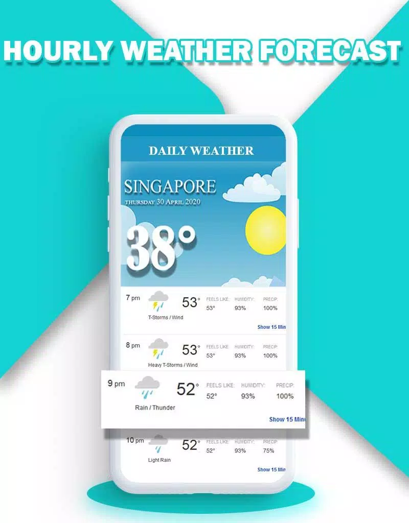 Live Weather Forecast Screenshots
