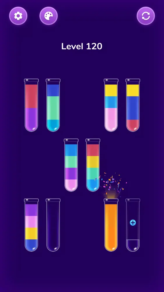 Capturas de tela do Water Sort