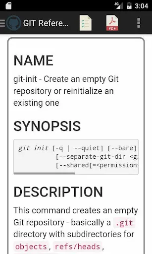 Tangkapan layar Git (Version Control) Manual