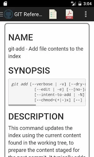 Tangkapan layar Git (Version Control) Manual