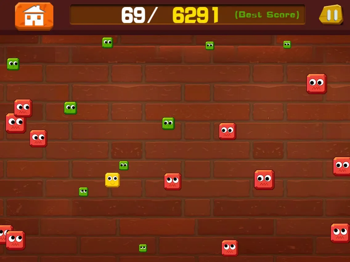 block.io-little yellow block smash others to make self bigger iPad  스크린샷