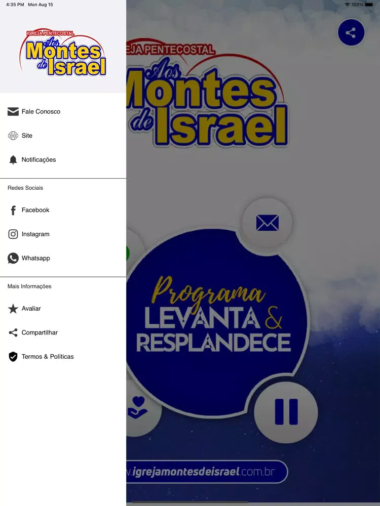 Rádio Montes de Israel. iPad  スクリーンショット