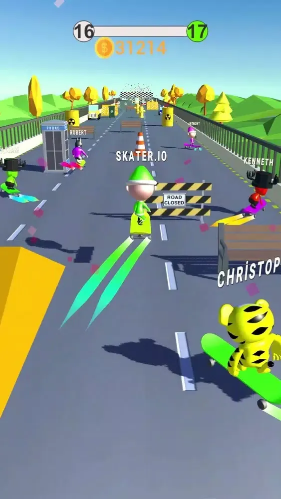 Capturas de tela do Skater.io