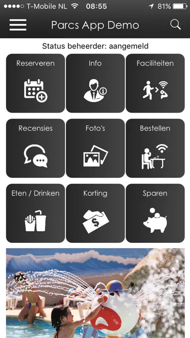 Ảnh chụp màn hình của Parcs App