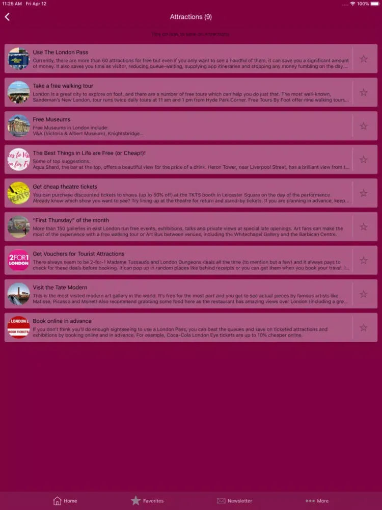 TravelSmart London iPad  Screenshots