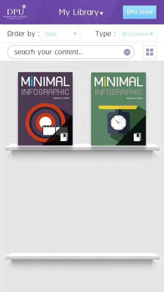 Zrzuty ekranu DPU eLibrary Store