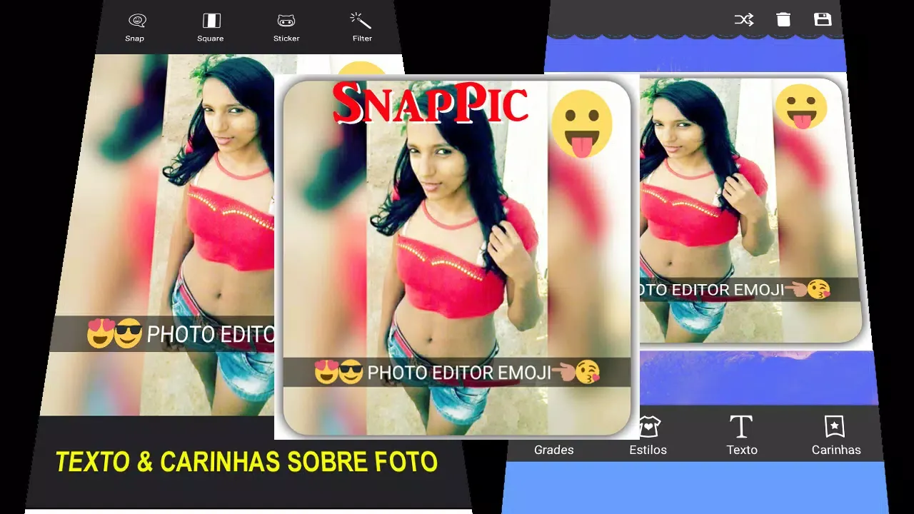Скриншоты Emoji ? Carinhas Efeito Snap❤