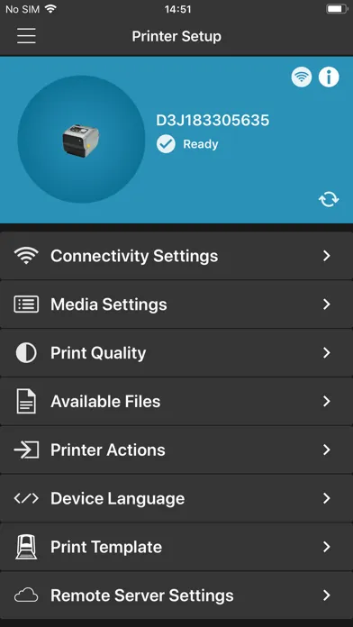 Zebra Printer Setup Utility Screenshots