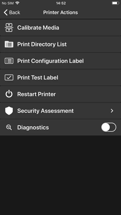 Zebra Printer Setup Utility Screenshots