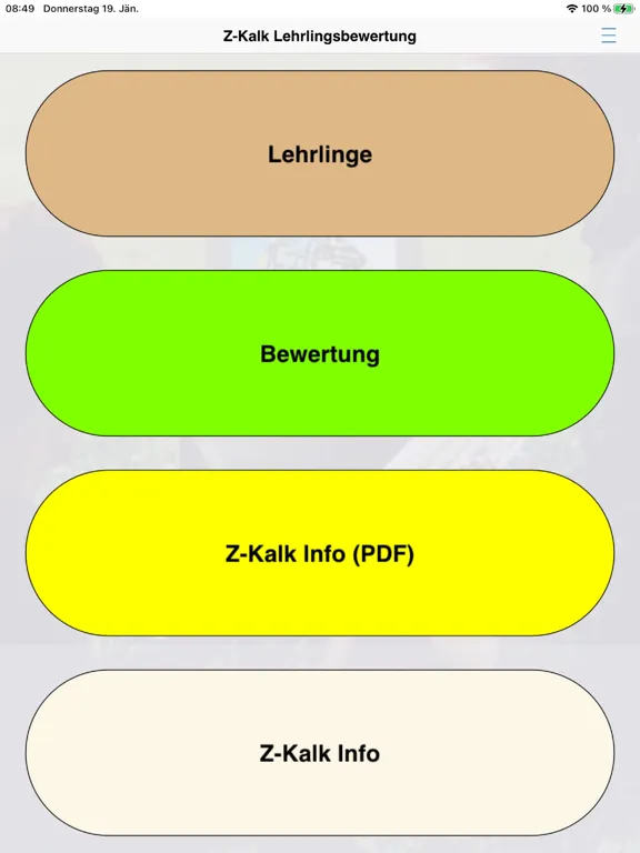 Z-Kalk Lehrlingsbewertung iPad  Screenshots