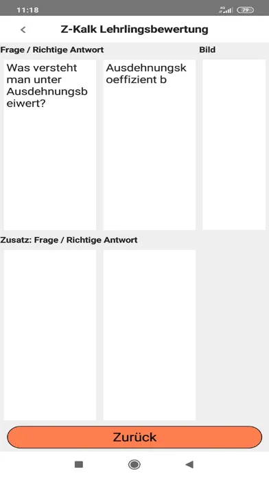 Z-Kalk Lehrlingsbewertung Screenshots