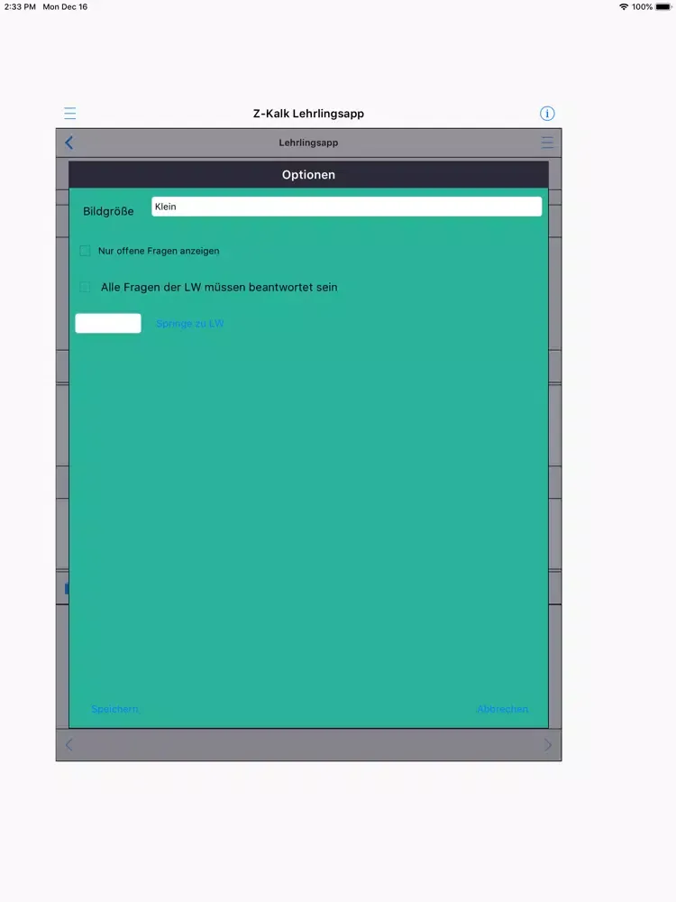 Capturas de pantalla de Z-Kalk Lehrlingsapp iPad 