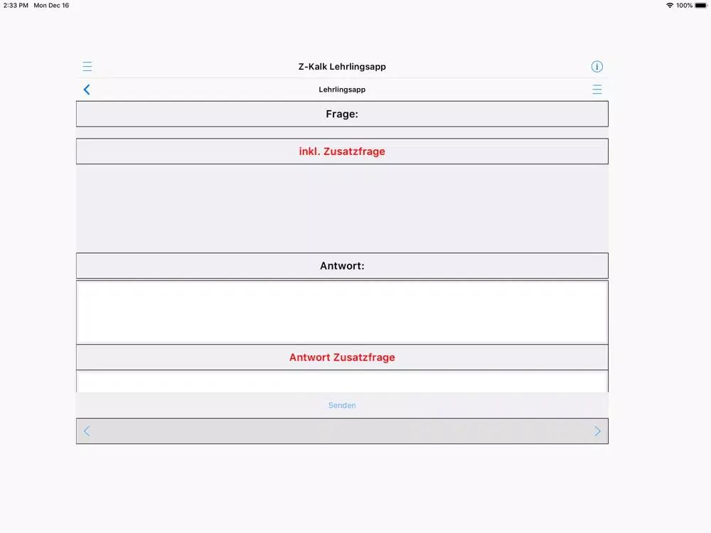 Capturas de pantalla de Z-Kalk Lehrlingsapp iPad 