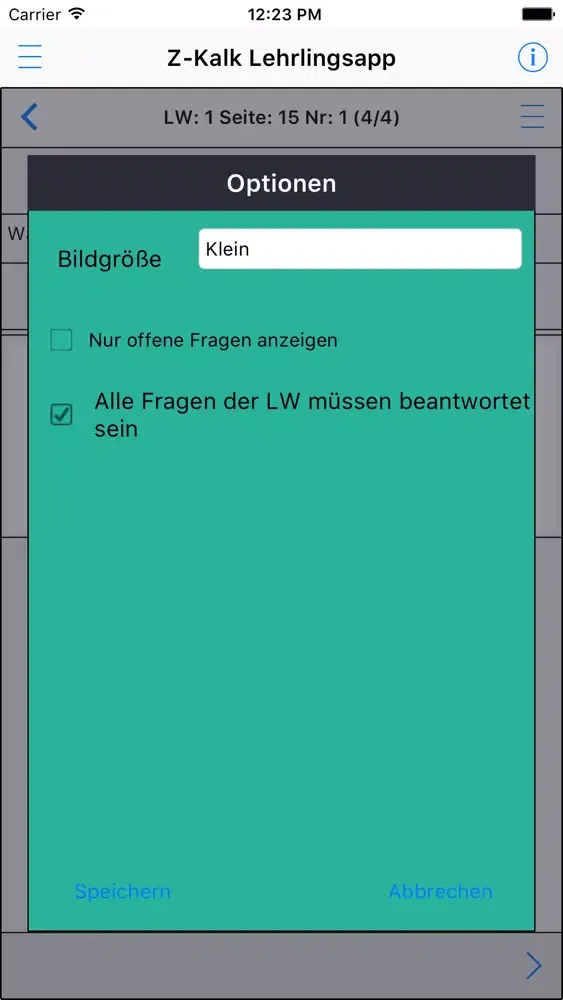 Capturas de pantalla de Z-Kalk Lehrlingsapp