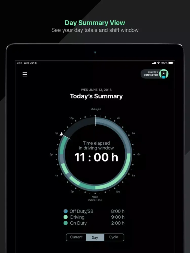 Zrzuty ekranu ZED - ELD Truck Driver Logbook iPad 
