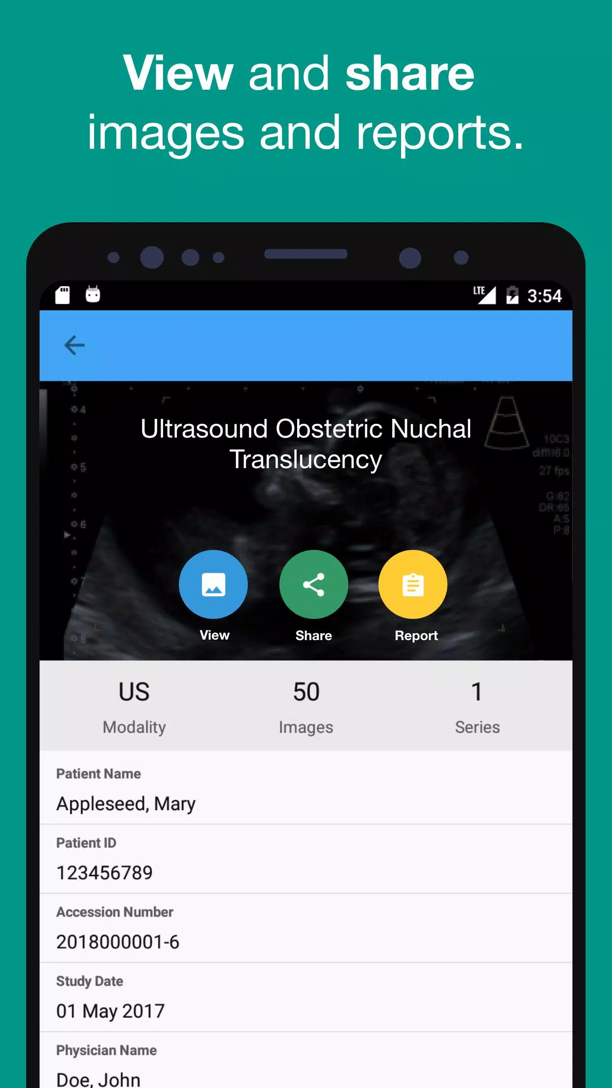 SKG Radiology Patient Screenshots