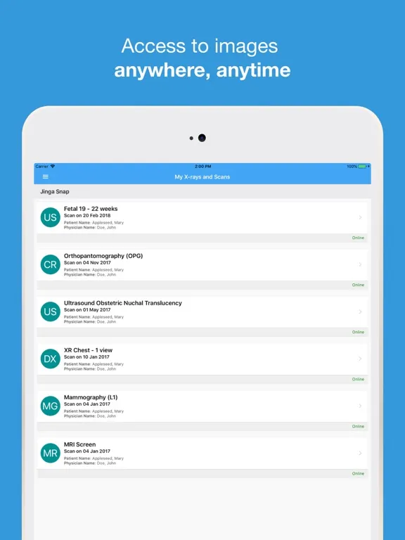 Скриншоты Superscan Patient Portal iPad 