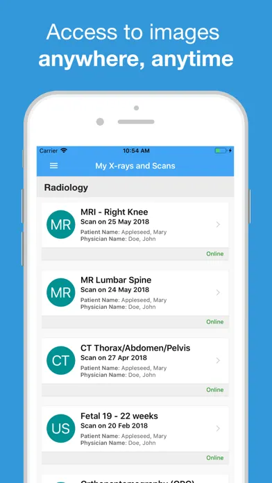 Capturas de tela do CitiScan Radiology Patient