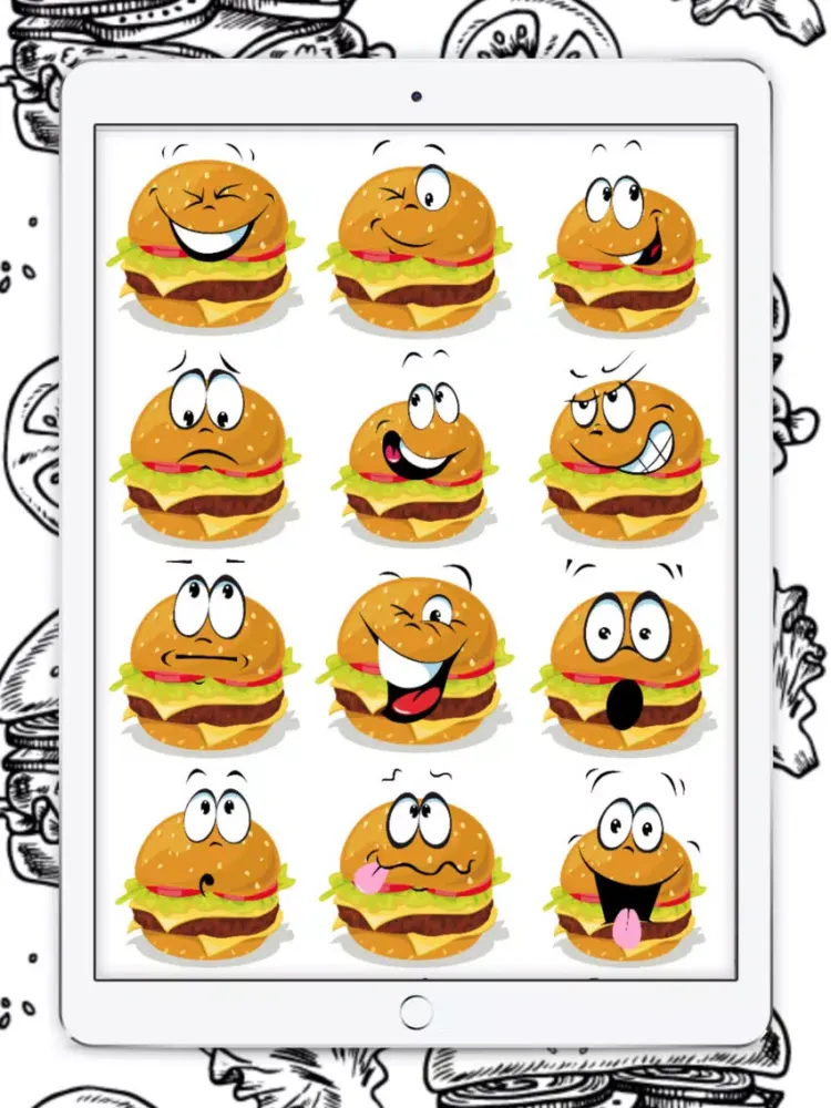Screenshot di Burger Emojis iPad 