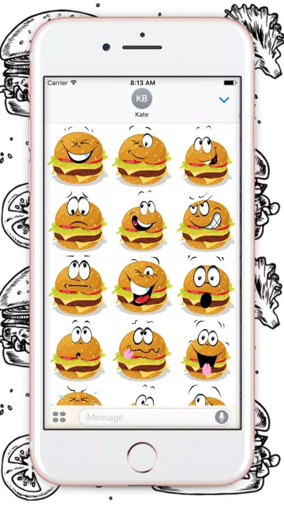 Screenshot di Burger Emojis