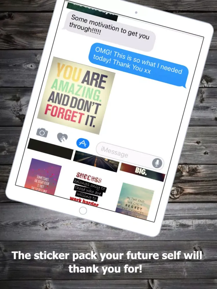 Captures d'écran de Inspirational Quotes Sticker Pack iPad 
