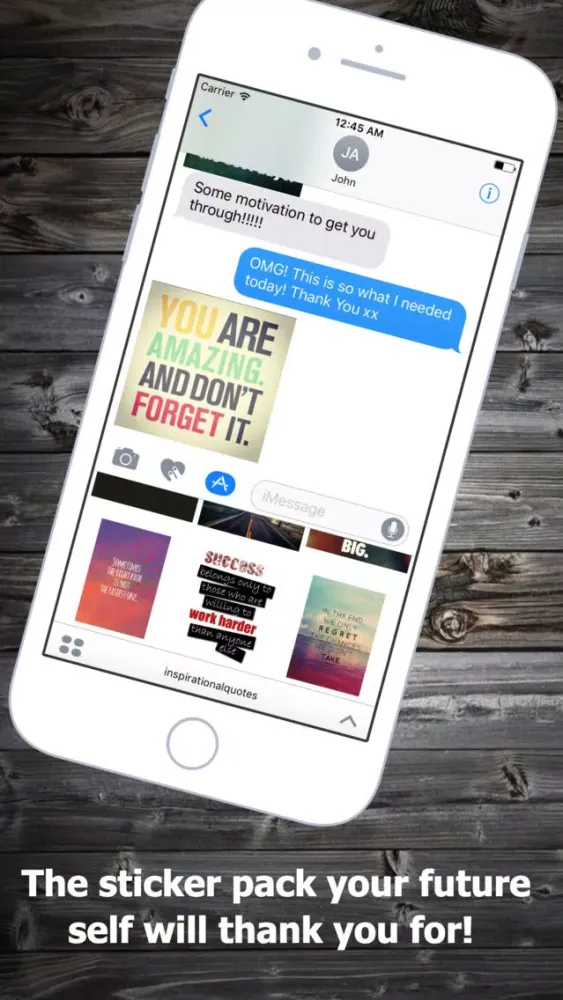 Captures d'écran de Inspirational Quotes Sticker Pack