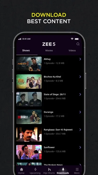 ZEE5 Movies, Web Series, Shows سکرین شاٹس