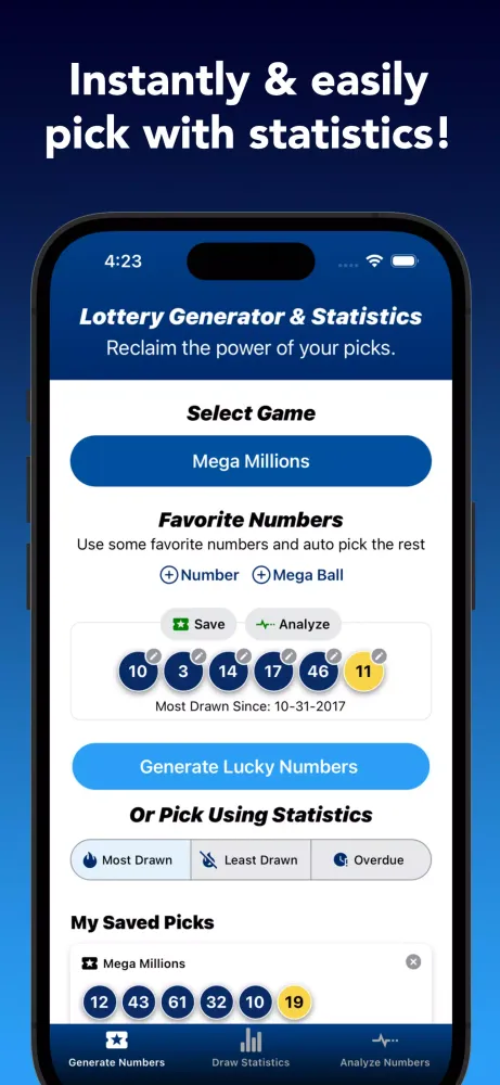 Lottery Generator & Statistics应用截图