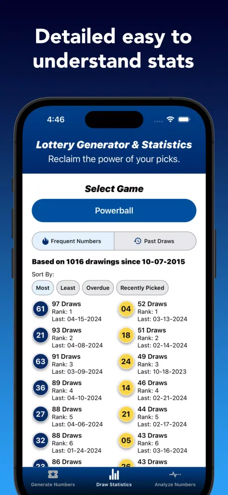 Lottery Generator & Statistics应用截图
