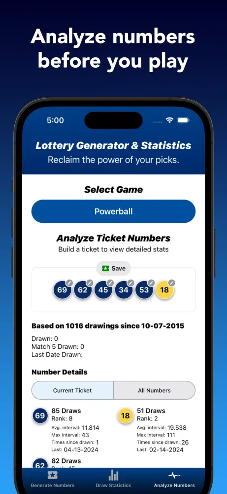 Lottery Generator & Statistics应用截图