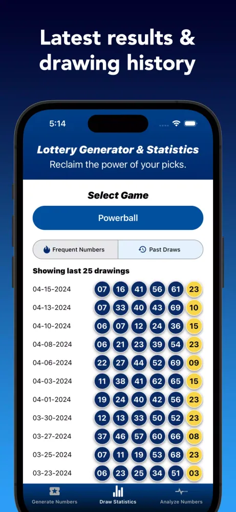 Lottery Generator & Statistics应用截图