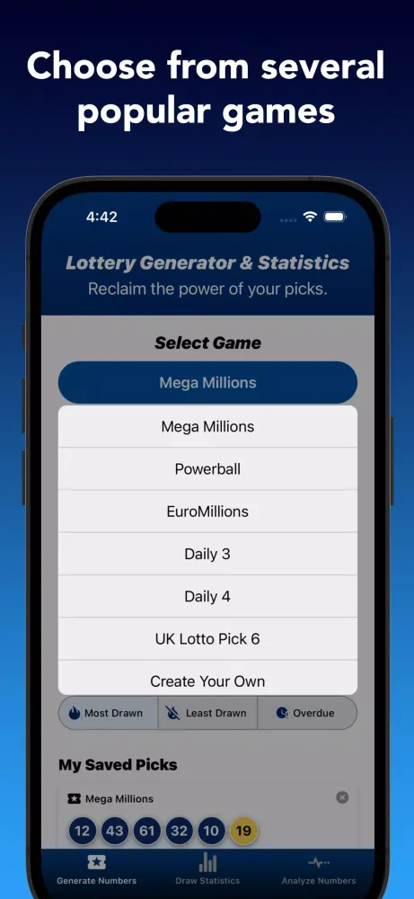 Lottery Generator & Statistics应用截图